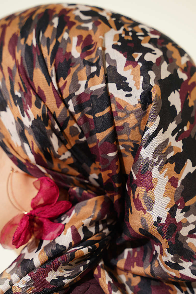 Camouflage Pattern Soft Scarf Black – Bild 4