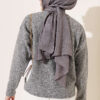 Buttoned Patchwork Pattern French Terry Knit Cardigan Grey - Imagen 3