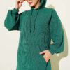 Hooded Dress with Pocket Details Green - الصورة 2