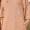 Hooded Pocket Knit Dress Camel - immagine 4