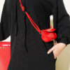 Hooded Pocket Knit Dress Black – Bild 4