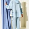 Hooded Jogger Set with Pullover and Pants Blue - Imagen 3