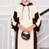 Hooded Sport French Terry Dress Two-Piece Set Brown - immagine 6