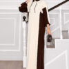 Hooded Sport French Terry Dress Two-Piece Set Brown - immagine 3