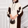 Hooded Sport French Terry Dress Two-Piece Set Brown - immagine 2