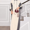 Hooded Sport French Terry Dress Two-Piece Set Ecru – Bild 9