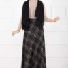 Square Pattern Scuba Skirt Black – Image 4