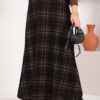 Square Pattern Scuba Skirt Black – Image 8