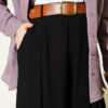 Square Belted Wide-Leg Trousers Black - Image 4