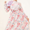 Complex Floral Dress Blue – Image 2