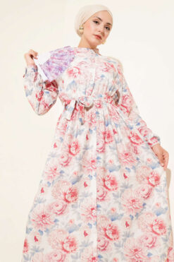 Alternative view of Complex Floral Dress Blue