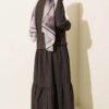 Layered Dress with Jacket Denim Two-Piece Set Dark Brown – Bild 3