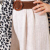 Belted Wide Leg Pants Beige - Image 4