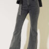 Belted Flared Jeans Midnight Black - Image 2