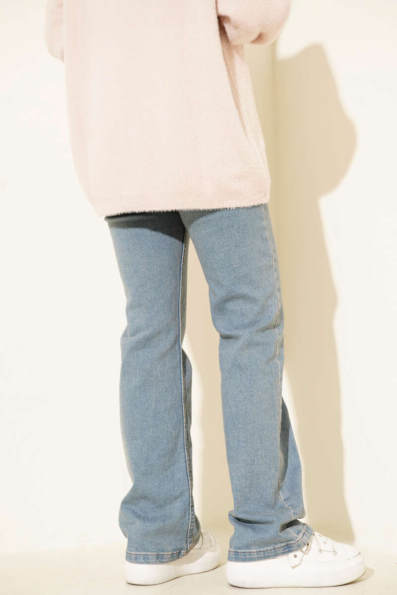Belted Flare Jeans Light Blue - immagine 3