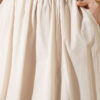 Belted Flared Voile Skirt Beige - Image 4