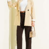 Belted Pleated Detail Carrot Pants Dark Brown - Imagen 2