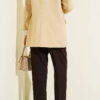 Belted Pleated Detail Carrot Pants Dark Brown - Imagen 3