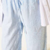 Self-Patterned Elastic Waist Pants Ice Blue - Image 4
