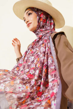 Wildflower Series Bamboo Crinkle Scarf Slate Grey