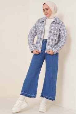 Alternative view of Short Fringed Denim Pants Medium Denim