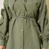 Ruffled Sleeve Tie Waist Shirt Hazel - Afbeelding 4