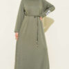 Arm Patch Belted Loisha Dress Hazel