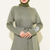 Arm Patch Belted Loisha Dress Hazel – Image 2