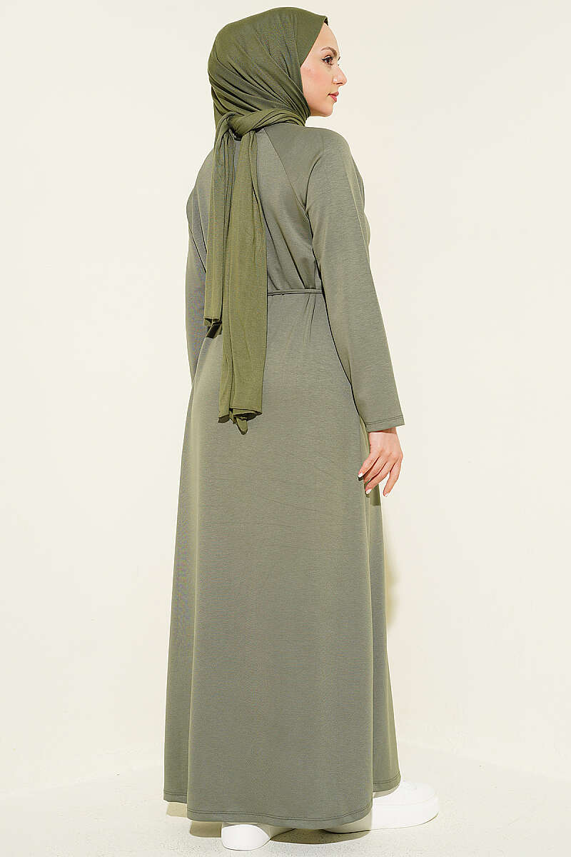 Arm Patch Belted Loisha Dress Hazel – Image 3