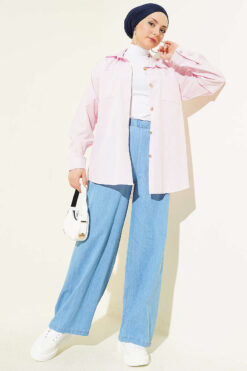 Alternative view of Denim Wide Leg Pants Denim Blue