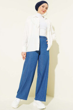 Alternative view of Denim Wide Leg Pants Denim