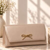 Ribbon Detail Chain Strap Crossbody Bag Beige – Image 2