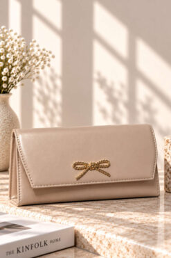 Alternative view of Ribbon Detail Chain Strap Crossbody Bag Beige