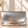 Ribbon Detail Chain Strap Crossbody Bag Silver – Bild 2