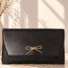 Ribbon Detail Chain Strap Crossbody Bag Black - الصورة 2