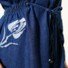 Lace Embroidered Waistband French Terry Dress with Denim Fabric Dark Blue - الصورة 4
