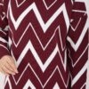 Lavin Zigzag Patterned Knit Sweater Burgundy – Image 4