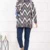 Lavin Zigzag Patterned Knit Sweater Grey – Image 5