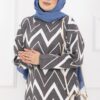 Lavin Zigzag Patterned Knit Sweater Grey – Image 2