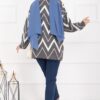 Lavin Zigzag Patterned Knit Sweater Grey – Image 6