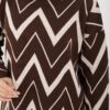 Lavin Zigzag Patterned Knit Sweater Brown - Image 5