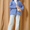 Laser Cut Mom Fit Denim Pants Ice Blue – Bild 2