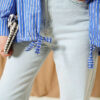 Laser Cut Mom Fit Denim Pants Ice Blue – Bild 4