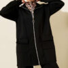 Leopard Panel Zip-Up Scuba Two-Piece Set Black - الصورة 2