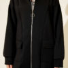 Leopard Panel Zip-Up Scuba Two-Piece Set Black - الصورة 4