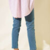 Stretch Boyfriend Denim Trousers Light Blue - الصورة 3