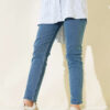 Stretch Boyfriend Denim Trousers Light Blue - الصورة 5
