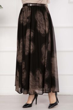 Alternative view of Lora Belted Lined Tulle Skirt Black