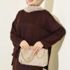 Loyşa Basic Tunic Skirt Set Dark Brown – Bild 2