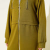 Loyşa Zip-Up Hooded Two-Piece Set Leaf Green - Imagen 4
